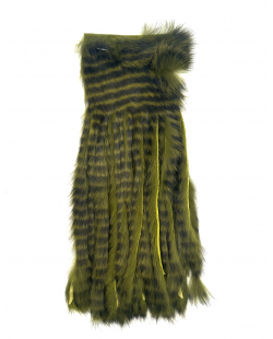 BARRED RABBIT HALF SKIN OLIVE
